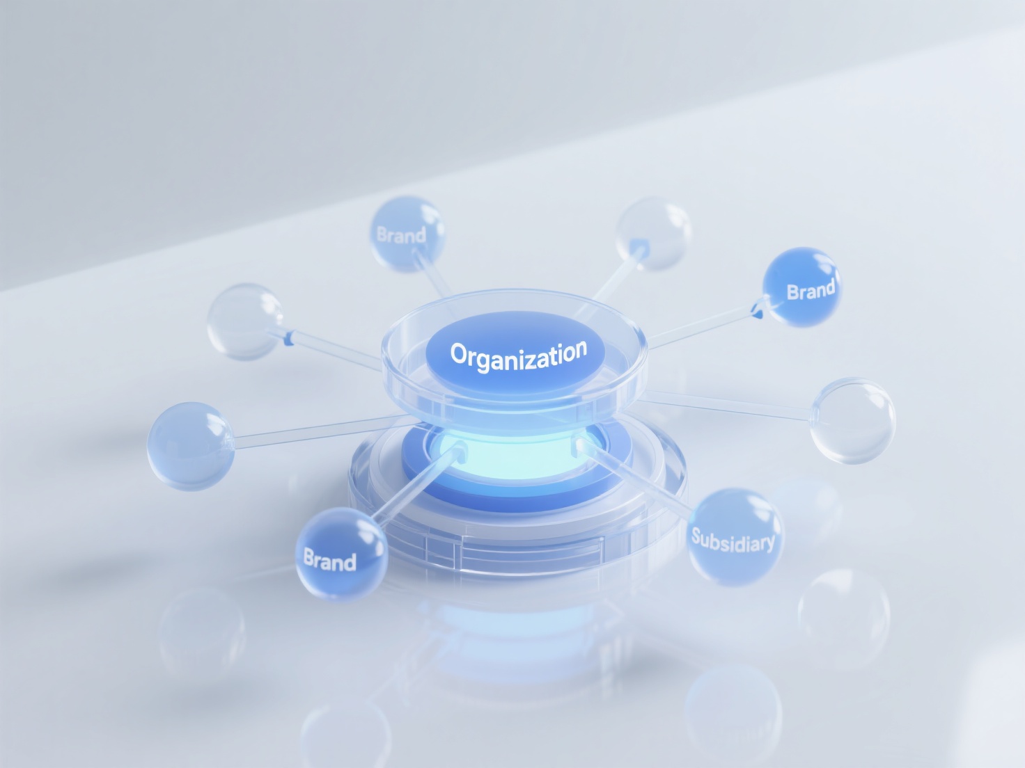 如何配置 Organization Schema 以支持多品牌多子公司结构？