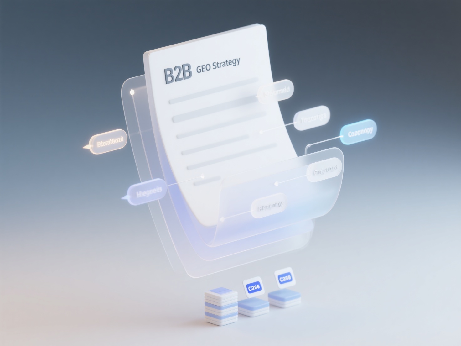 白皮书与案例内容在B2B领域的GEO策略中，应该如何设计结构和关键词分布以提升检索效率？